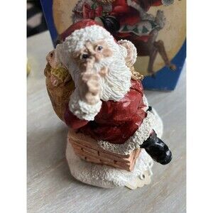 Jolly Old Elf “Up On The Rooftop” Made USA W/Box United Designs Vintage 1989